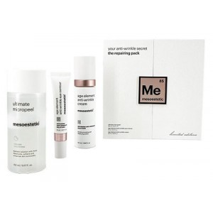 Mesoestetic - Set reparare-antirid Crema de fata Crema de ochi Demachiant micelar cadou - Repairing Pack 50+15+150ml